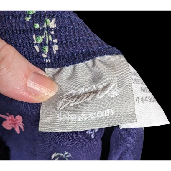 Blair Blue Rustic Cottagecore Midi Skirt - Picture 3 of 5